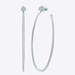 925 Sterling Silver Moissanite Hoop Earrings