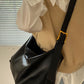 Wide Strap PU Leather Crossbody Bag