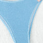 Contrast Textured High Cut Swim Set