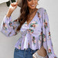 Floral Twisted Peplum Blouse