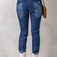 Distressed High Waist Jeans with Pockets