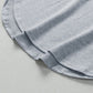 Button Detail Curved Hem Top