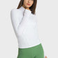 Half Zip Thumbhole Sleeve Sports Top