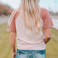 Two-Tone Raglan Sleeve V-Neck Tee