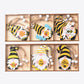 3-Pack Bee Wood Gnome Ornaments