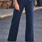 Drawstring Elastic Waist Pants with Pockets