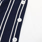 Striped Slit Wide Leg Pants