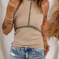 Striped Contrast Round Neck Tank
