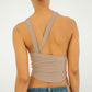 Halter Neck Ribbed Cropped Top