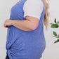 Plus Size Contrast Twisted Henley Tee