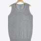 Buttoned Pocket Knit Tank