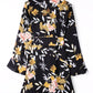 Floral Tie Waist Flare Sleeve Dress