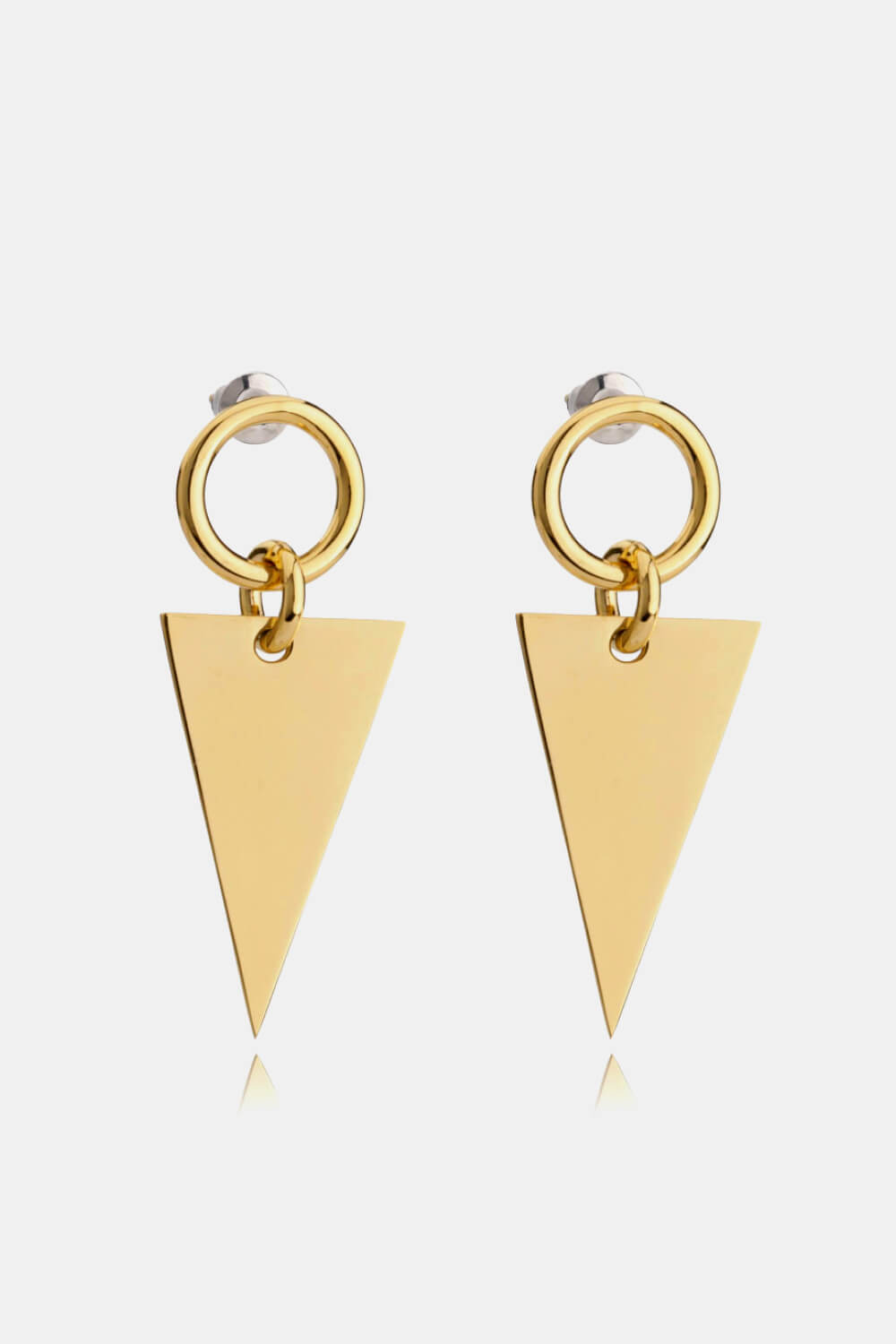 Stainless Steel Triangle Dangle Earrings