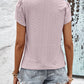 Strappy V-Neck Eyelet Top