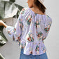Floral Twisted Peplum Blouse