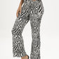 Zebra Print Straight Leg Pants