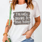 Slogan Graphic Cuffed Tee
