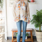 Floral Tie Neck Tiered Blouse