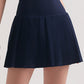 Pleated Elastic Waistband Sports Skirt