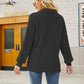 Horizontal Ribbing Johnny Collar Sweater