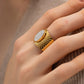 Wide Band Stainless Steel Open Ring