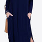 Split Long Sleeve V-Neck Maxi Dress