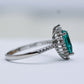 Natural Paraiba Blue Zircon Pear Shape Ring