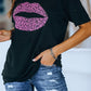 Leopard Lip Distressed T-Shirt