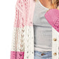 Openwork Ribbed Cuff Longline Cardigan