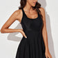 Halter Neck Open Back Swim Dress