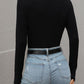 V-Neck Ribbed Knit Top