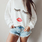 Graphic Dropped Shoulder Round Neck Sweatshirt