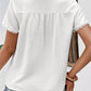 Textured Lace Trim Tee Shirt