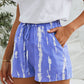 Tie-Dye Drawstring Waist Shorts with Pockets