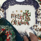 Plus Size MERRY CHRISTMAS Graphic Leopard Sweatshirt