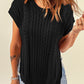 Cable-Knit Side Slit Sweater Vest