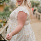 Plus Size Printed Flutter Sleeve Tiered Top