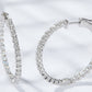 Platinum-Plated Moissanite Huggie Earrings