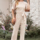 Full Size Tie Waist Straight Leg Jumpsuit