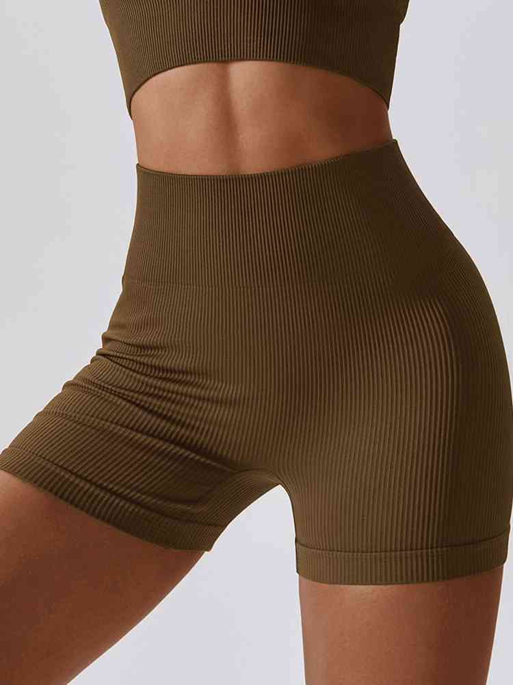 Wide Waistband Slim Fit Sports Shorts