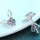 925 Sterling Silver Reindeer-Shaped Moissanite Ring