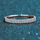 Moissanite 925 Sterling Silver Half-Eternity Ring