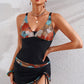 Floral Drawstring Detail Two-Piece Swimsuit