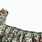 Plus Size Floral Square Neck Peplum Top
