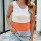 Color Block Slit Knit Tank