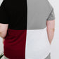 Plus Size Color Block Round Neck T-Shirt