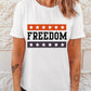 FREEDOM Graphic Cuffed Sleeve Tee