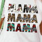 MAMA Graphic Cuffed Round Neck Tee Shirt