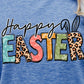 HAPPY EASTER Graphic Round Neck Tee Shirt