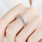 1 Carat Moissanite Half-Eternity Ring
